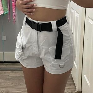 edam white cargo shorts